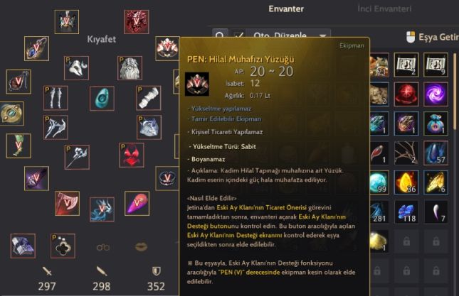 BDO 2.Pen Aksesuar için gerekli Malzemeler Listesi