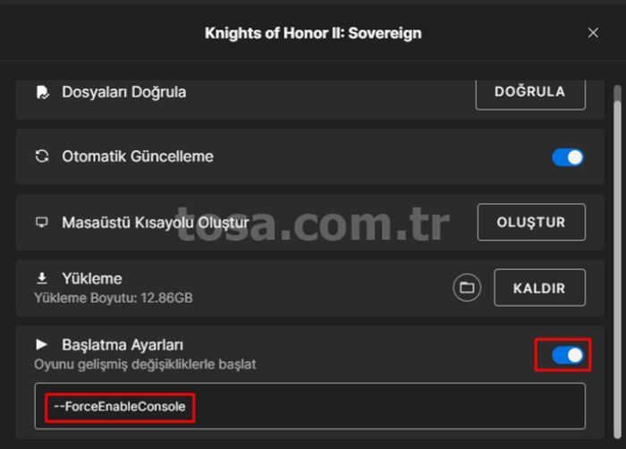 Başlangıç Seçenekleri 2 - Epic Games