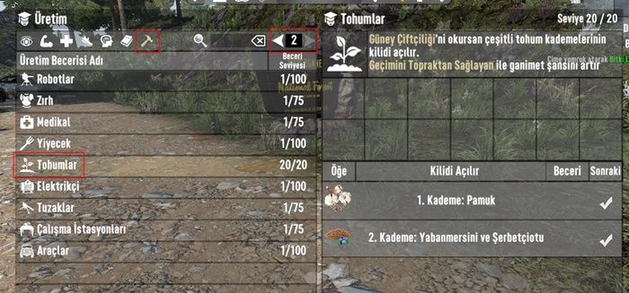 7 Days To Die - Tohum Bilgileri