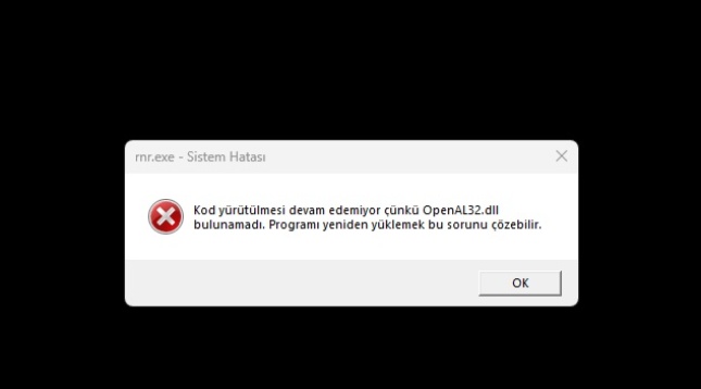 Windows 11 Openal32.dll Hatası Nedir? Nasıl Çözülür?