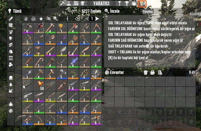 7 Days to Die Yaratıcı Mod Nasıl Kullanılır?