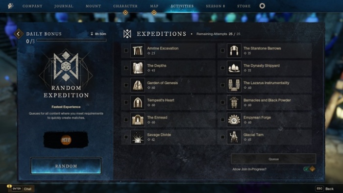 New World Rastgele Dungeon Nasıl Yapılır?