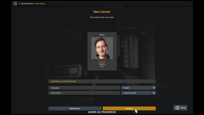 ATS 1.56 Yeni Profil Oluşturma Ekranı