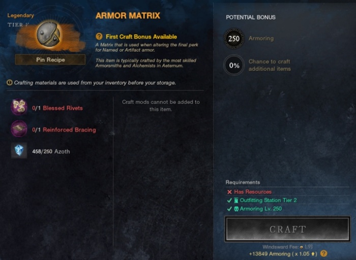 Armor Matrix New World