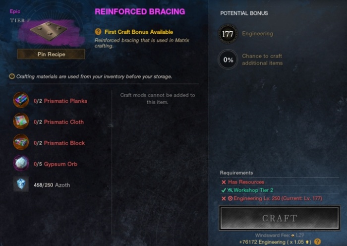 Reinforced Bracing New World