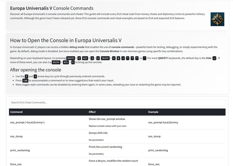 Europa Universalis 5 Hileleri Sitemiz Açıldı